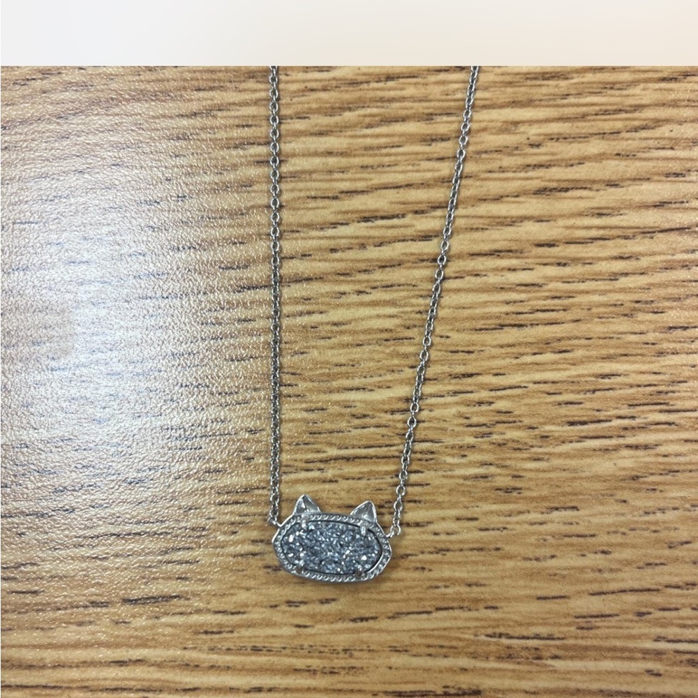 Kendra Scott Silver Cat Necklace
